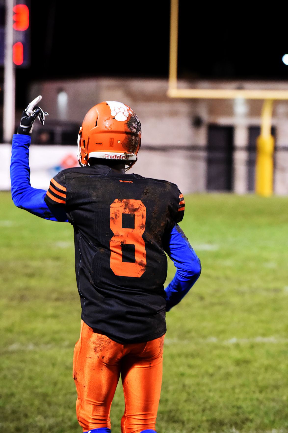 Senior Terry Gamble waves to the crowd